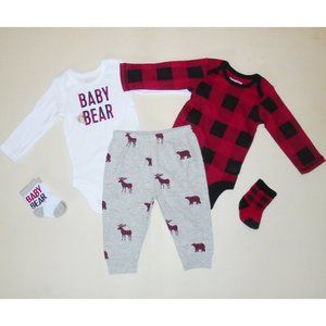 Baby Boy Bear Pants Bodysuit Socks 3-6 9-12 18-24